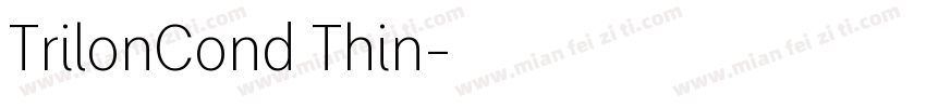 TrilonCond Thin字体转换